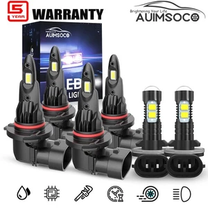 For Chevrolet S10 Cab Pickup 1998-2004 6x LED Headlight Bulbs Kit 9005+9006+881 - Picture 1 of 12