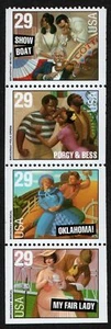 1993 Broadway Musicals Booklet Pane Of 4 29c Stamps - Sc# 2767-2770 - MNH, OG - Picture 1 of 1