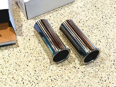 MERCEDES BENZ W113 230SL 250SL 280SL W111 W108 W109 EXHAUST TIP PAIR POLISHED - Image 1 of 4