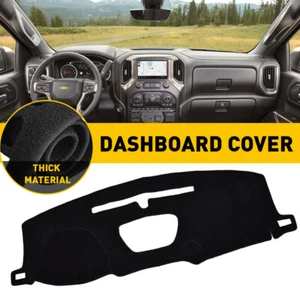 Dash Cover Mat For 2019-21 GMC Sierra 1500 2500HD 3500HD Dashboard Pad Black US - Picture 1 of 17