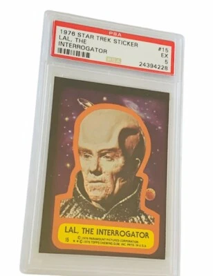 Star Trek Trading Card Sticker 1976 Topps PSA 5 Lal The Interrogator #15 alien  - Image 1 of 4