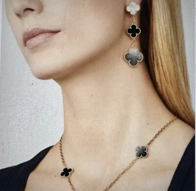 Pendientes VAN CLEEF & ARPELS 3 Motivos MOP Magic Alhambra Madreperla Foto 1 de 4