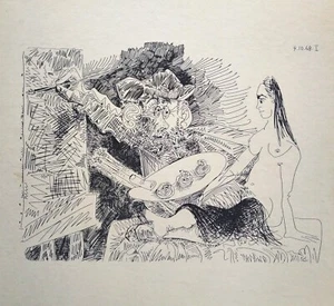 LITOGRAFÍA PICASSO 1969 + CERTIFICADO DE AUTENTICIDAD ERÓTICO Pablo Picasso ARTE VINTAGE - Imagen 1 de 2