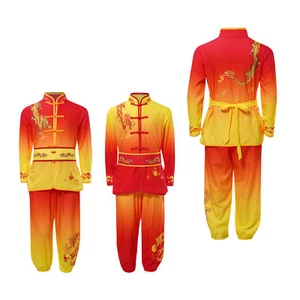 Kids Boys Girls Kung Fu Suit Chinese Kung Fu Tracksuits Long Sleeve Halloween - Picture 1 of 26