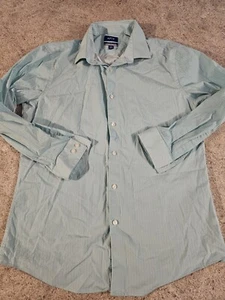 Apt. 9 Extra Slim Men's Aqua Blue Long Sleeve Print Dress Shirt Size 16.5 32/33 - Picture 1 of 8