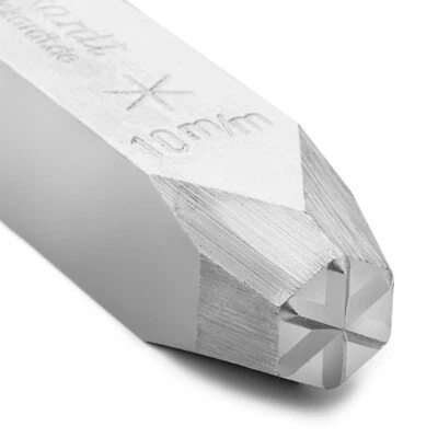 MYSTEELSTAMP.COM 6 Beam Punch - STAR - Height 3 - 10mm - HALLMARK - Strike Number - Symbol