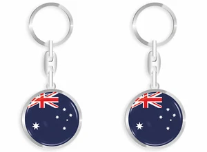 Australien Schlüsselanhänger -Fahne Wappen  Edle Ausführung + Auto Aufkleber - Picture 1 of 7