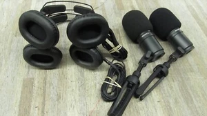 2 PACKS Zoom ZDM-1 Dynamic Microphone W/TWO Stereo Headphones ZHP1 NICE - Picture 1 of 16
