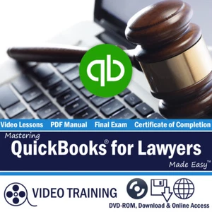 Intuit QUICKBOOKS FOR ATTORNEYS & LAW FIRMS 2015 2014 Training DVD-ROM Tutorial - Picture 1 of 6