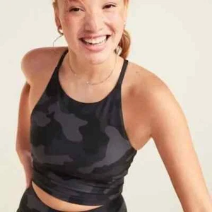Old Navy Active Sports Bra Womens Plus 3X Powersoft Longline Camo Racerback - Picture 1 of 10