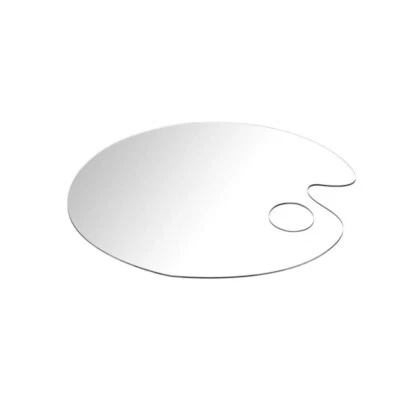 WS ACCESSORIES Artists Paint Palette Clear 20x30cm Oval Kidney Acrylic Mixer Tray DIY Crafts UK