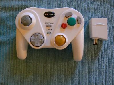 Kuma Wireless Controller for Nintendo GameCube with Receiver - White - Tested - Image 1 of 4
