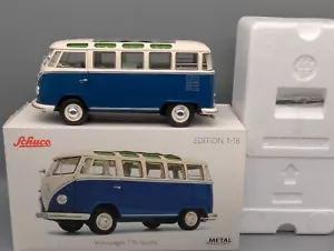 Modellini auto 1:18 Schuco Volkswagen VW T1b Samba Bus con scatola originale - Foto 1 di 15