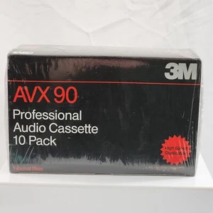 3M AVX 90 Professional Audio Cassette Tapes 10-Pack FACTORY SEALED Normal Bias - Picture 1 of 6