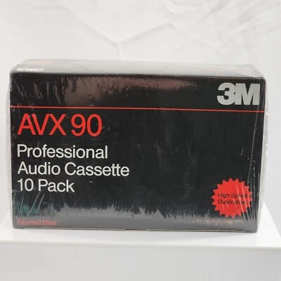 Paquete de 10 cintas de casete de audio profesional 3M AVX 90 SELLADAS DE FÁBRICA sesgo normal Foto 1 de 4