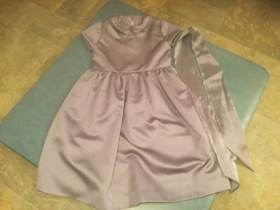 Lavender Handmade Girls Size 10/12 Flower Girl Formal Knee Length Dress W/Sash - Image 1 of 4