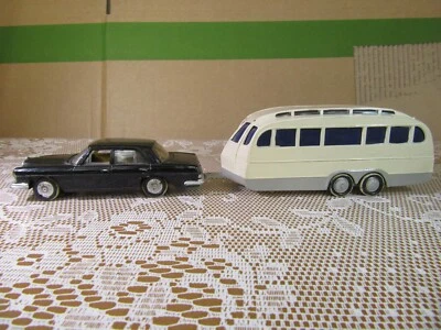 706Y NOREV 21 & 99 Francia Mercedes 250 + Caravan Hénon Eh 56.220 Ridipinti 1:43 - Immagine 1 di 4