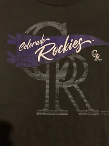 NWT Colorado Rockies t shirt, kids size XL 16, black, purple, white - Picture 1 of 6