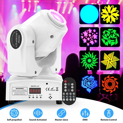 UKING 150W Moving Head Light DMX 8Gobo Beam Remote Control Stage Party Lighting - Image 1 of 4