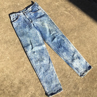 Rare Vintage 80s 90s Surf Skate Grunge Street Acid Wash Levis White Denim Jeans - Image 1 of 4