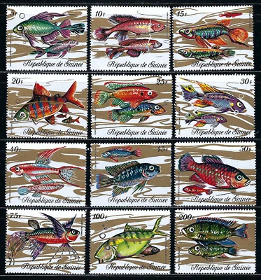 Guinea 1971 12v. MNH • Fishes • Fauna • Marine Life - Image 1 of 4