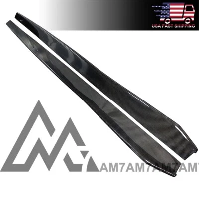 DTM Style Carbon Fiber Side Skirts For 2015-2020 BMW F80 F82 F83 F30 F32 F36 - Image 1 of 4