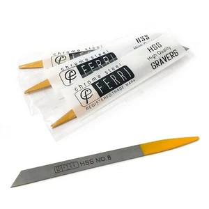 Jeweller's Gravers HSS Graver Stone Setting Engraving Onglette, Flat, Edge - Picture 1 of 9
