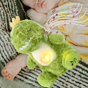 1xBaby Breathing Dinosaur Soothing Plush Doll Toy Kids Music Sleeping Companion - Picture 1 of 14