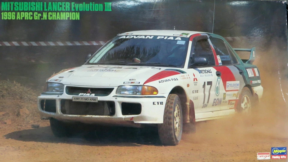HASEGAWA 1:24 KIT AUTO MITSUBISHI LANCER EVOLUTION III 1996   ART CR-III   25071 - Immagine 1 di 1