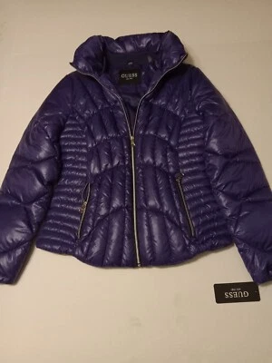 NWT Guess Womens Medium Purple Puffer Jacket Brand NEW - Image 1 of 4