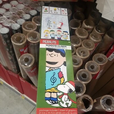 PEANUTS Charlie Marrón Navidad Pelar y Stick Ventana Adhesivo Espejo Decoración Nuevo Foto 1 de 4