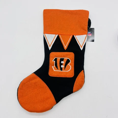 Cincinnati Bengals NFL Football Christmas Holiday Stocking 17" Felt Logo NEW! Cover