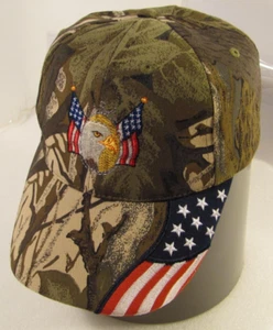 Sombrero Patriótico Camuflaje Unisex Marrón Libertad Bandera EE. UU. Águila Gorra Tropas Nuevo Cortezo - Imagen 1 de 12