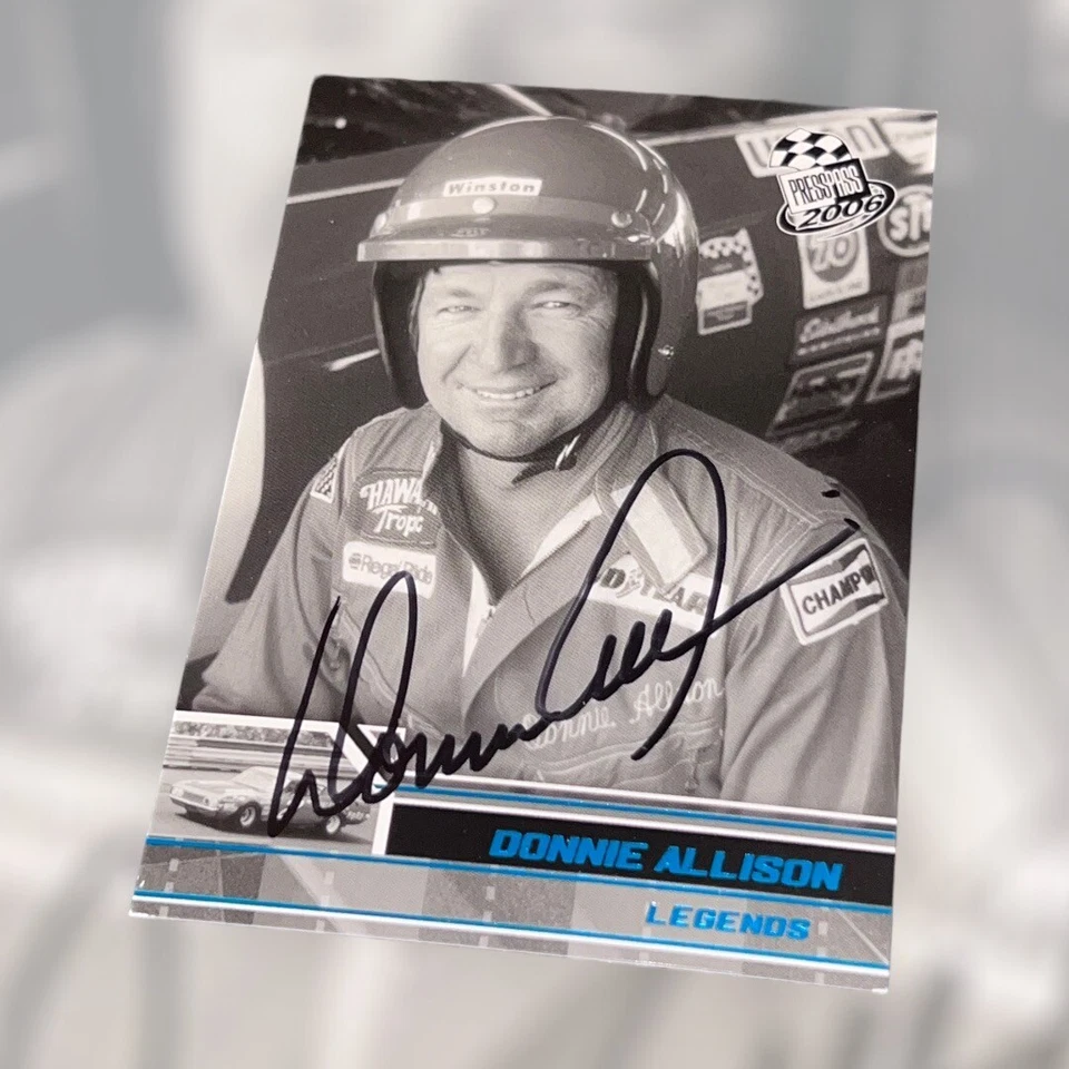 Donnie Allison 2006 PRESS PASS #B62 LEGENDS HOFer NASCAR VINTAGE signed card - Image 1 of 1