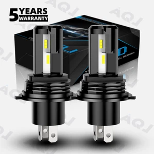 2PCS H4/9003/HB2 HS1 High/Low Beam LED Motorcycle Headlight Bulb White 6000K - Picture 1 of 13