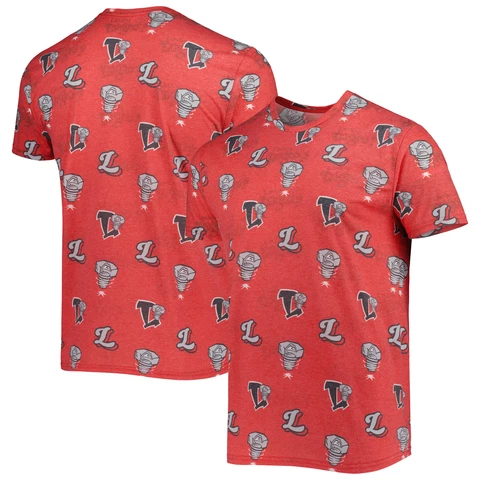 Men's Red Lansing Lugnuts Allover Print Crafted T-Shirt Cover