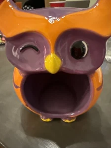 Bonboniere offener Mund Eule Keramik orange/lila 6x4" von Target - Bild 1 von 6