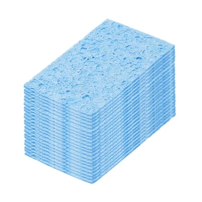 25PCS Soldering Sponge 5 x 3.5cm Rectangle Blue 6mm Water Absorption Thickness - Image 1 of 4