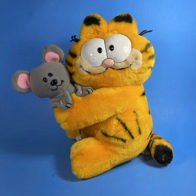 Vintage Garfield Plush With Squeak the Mouse Dakin & Company 1981 Stuffed Animal - Image 1 of 4
