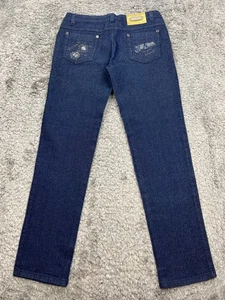 Versace Jeans Damen 30x28 JVC Mid Rise Dark Wash Slim Straight Denim Hose Y2K - Bild 1 von 12