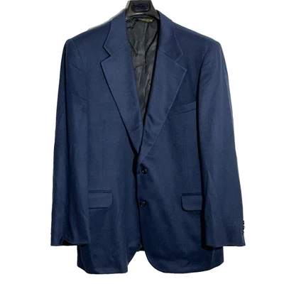 Blazer Ashford and Banks 100 % azul cachemir 44-46 abrigo deportivo hecho en EE. UU. Foto 1 de 4