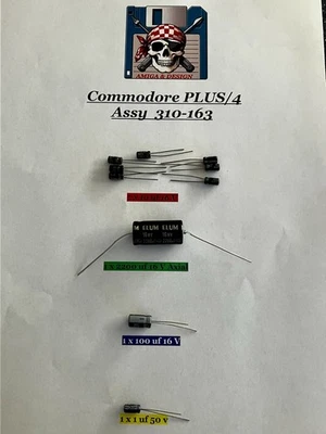 🕹️ Commodore Plus/4 Recap Kit ASSY 310163-01 – Kondensatoren Set für C= Plus 4  - Bild 1 von 2