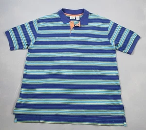 Polo uomo vintage anni 90 LL Bean grande alta a righe sbiadite made in USA - Foto 1 di 6