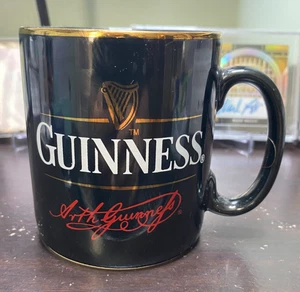 Guinness Beer Signature Limited Edition Coffee Cup Mug Gold Rim Official Merch - Picture 1 of 4