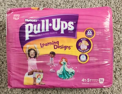 Huggies Pull-Ups  4t-5t Doc McStuffins/Ariel Designs Rare Discontinued 38Ct - Image 1 of 4