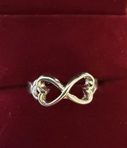 925 Sterling Silber Ring KÜSSENDE Herzen SCHMUCK HIMMEL BOX S8 - Bild 1 von 5