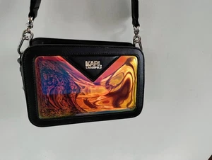 KARL LAGERFELD IRIDESCENT SHOULDER BAG CROSSBODY TRANSLUCENT SEE THROUGH BOX - Picture 1 of 8