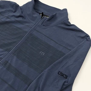 Travis Mathew 1/4 Zip Pullover Sweater Mens 2XL Navy Blue Performance Golf - Picture 1 of 8