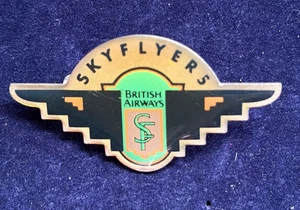 VINTAGE SKYFLYERS BRITISH AIRWAYS CHILDREN’S MEMBERSHIP PIN BADGE - Picture 1 of 3