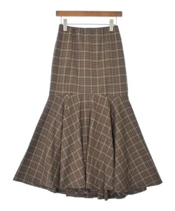 FURFUR Long/Maxi Length Skirts BrownxGrayxOrange(Check Pattern) F 2200628985071 - Picture 1 of 6